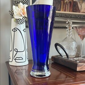 LSA Poland Cobalt Blue Glass Decorative Vase - Home Accents